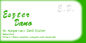 eszter dano business card